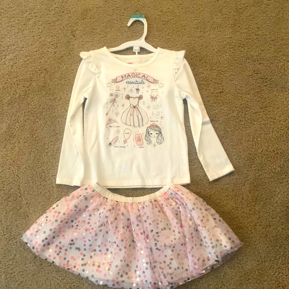Epic Trends 2 piece girls, layered tulle skirt, and top